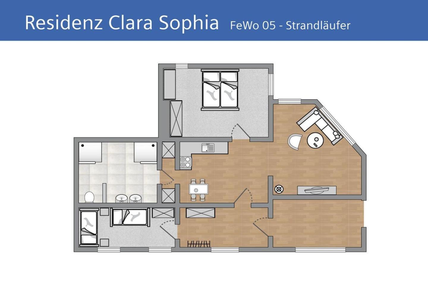 בינץ Ferienwohnung Strandlaeufer In Der Residenz Clara Sophia מראה חיצוני תמונה